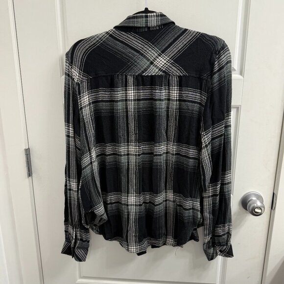 Anthropologie Cloth & stone Plaid Button Down shirt Size Medium - Picture 2 of 4